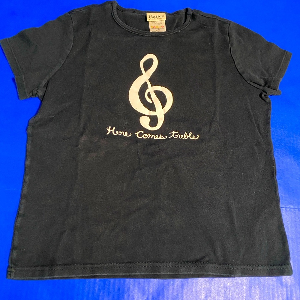 Hatley Get Clothes To Nature Y2K Black w/White Treble Clef Here Comes Treble M